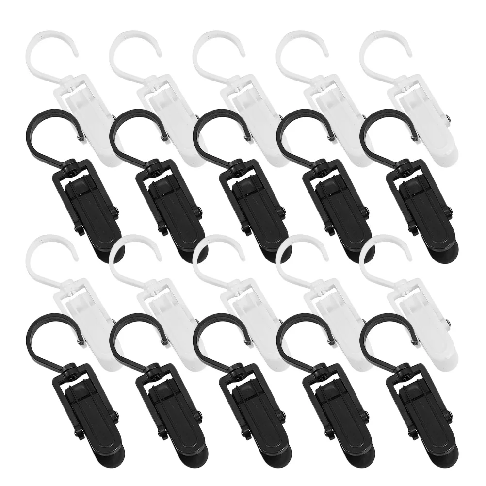 

20Pcs PP Rotating Hook Clips Multipurpose Clothing Towel Boot Hangers Home Travel Accessories Laundry Hooks with Clips
