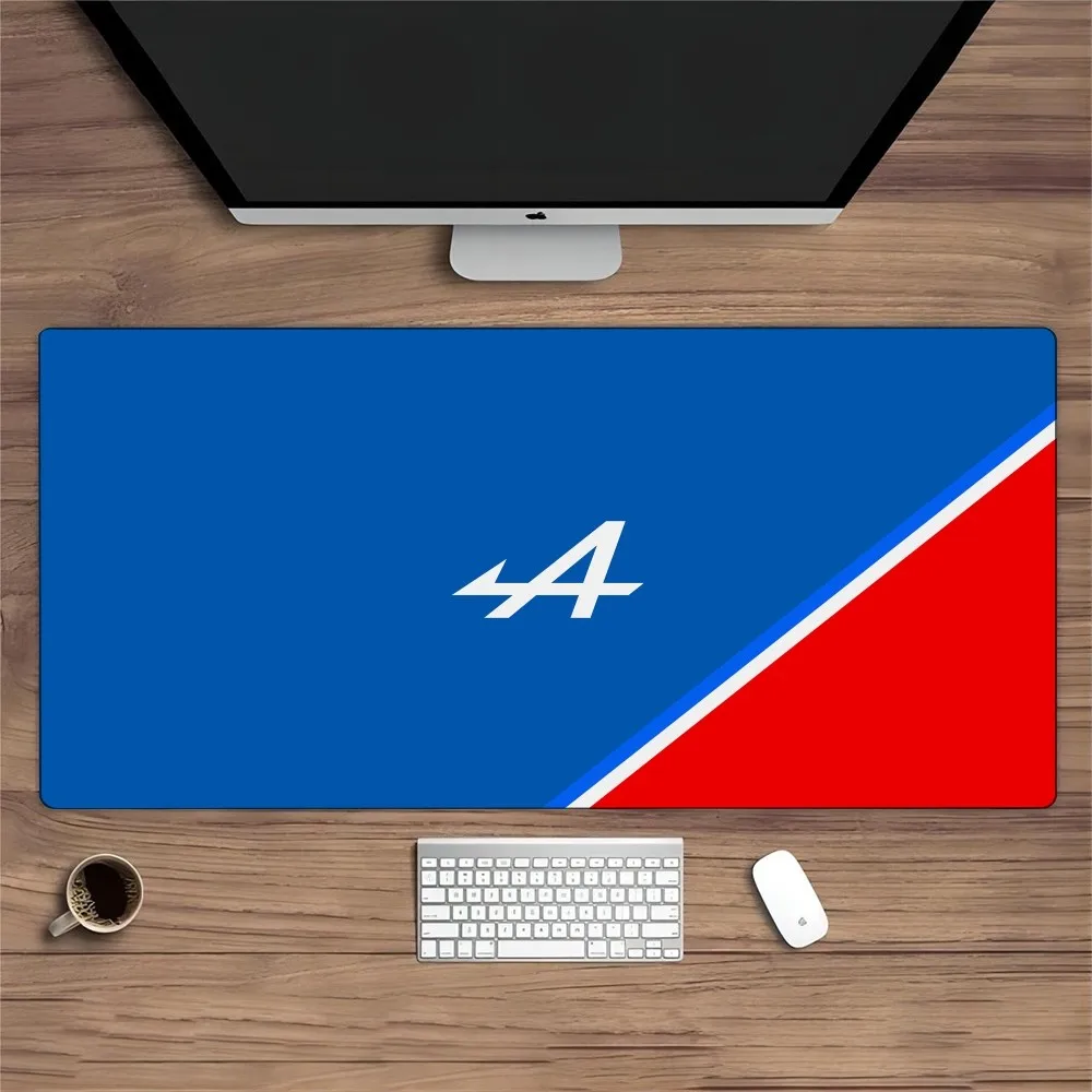 Alpine Logo Tricolor French Mousepad Mouse Pad Gamer HD Print Computer Mouse Mat Office Rubber Keyboard Mat