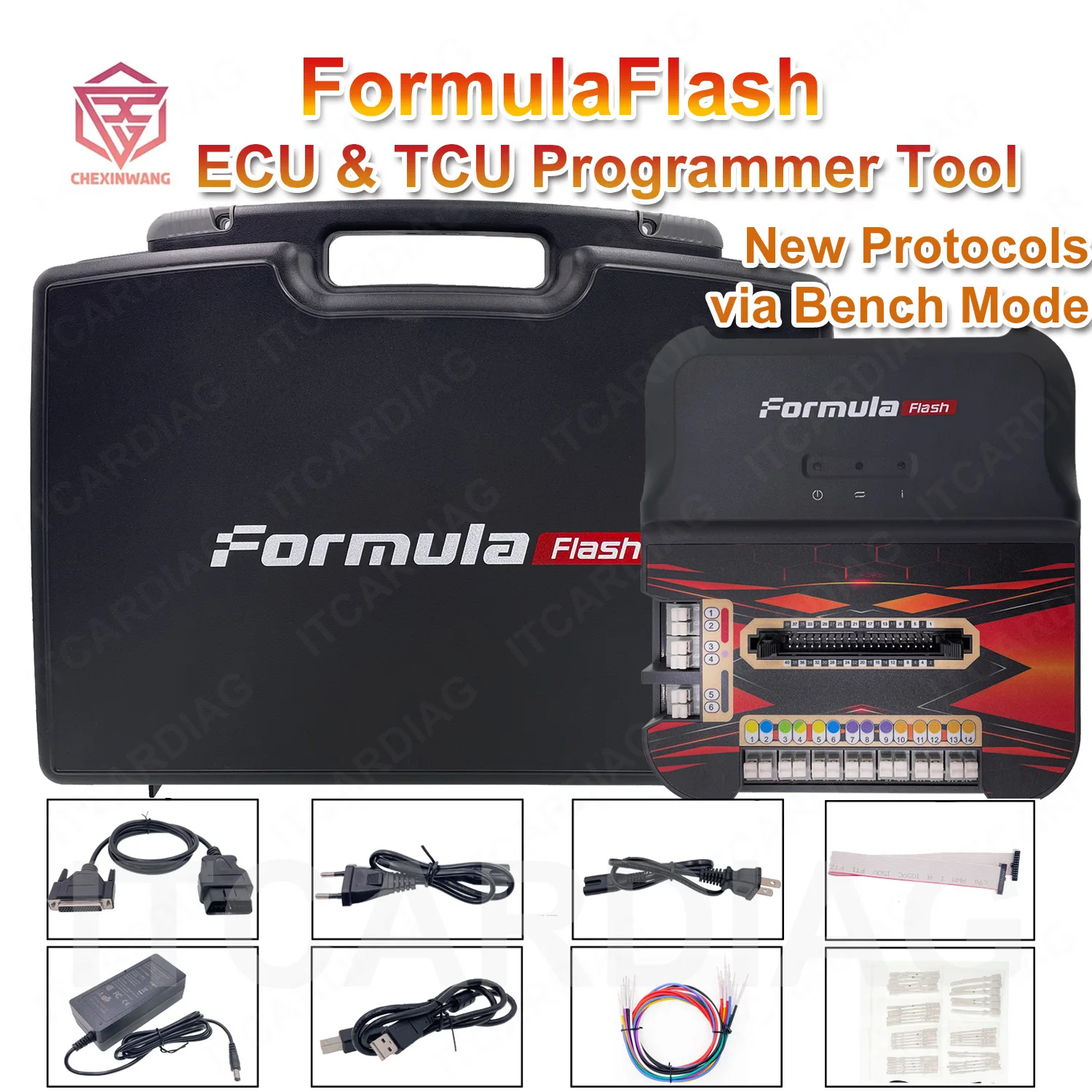 FormulaFlash ECU Programmer Tool ECU Clone IMMO OFF DTC Clean New Protocols via Bench Mode Read and Write EEPROM / FLASH