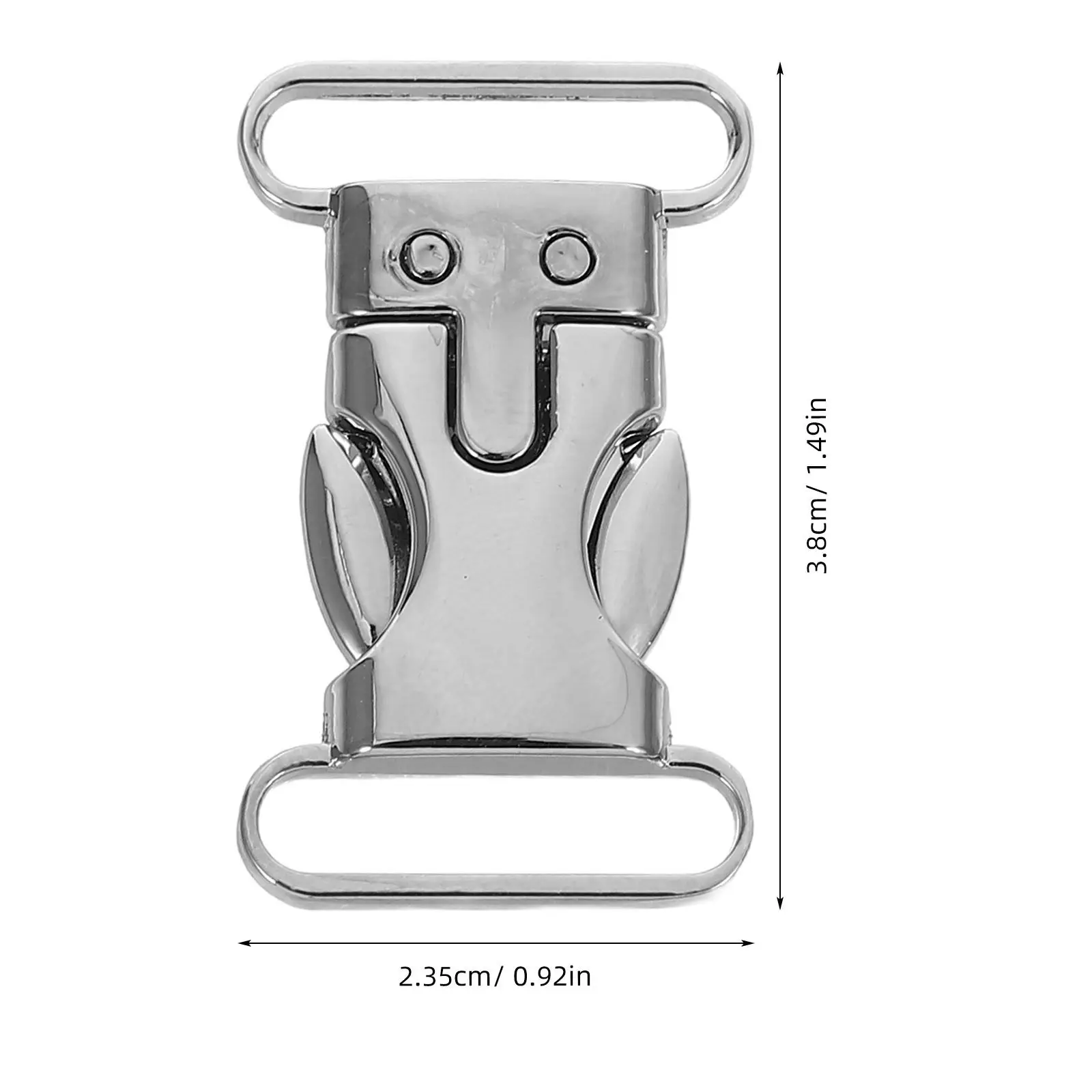 5Pcs Silver Side Release Buckles 20Mm Flat Metal Buckle for Survival Bracelet Backpack Harness Belt Webbing Fastener