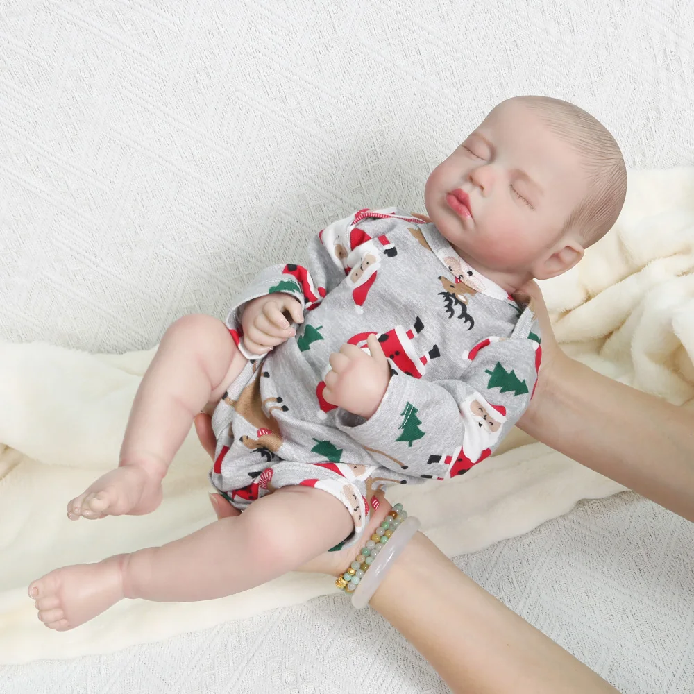 19-Inch Reborn Baby Dolls Girl Realistic Full Body Vinyl Sleeping Baby Doll Real Life Ideal Xmas Gift For 3+ Kids