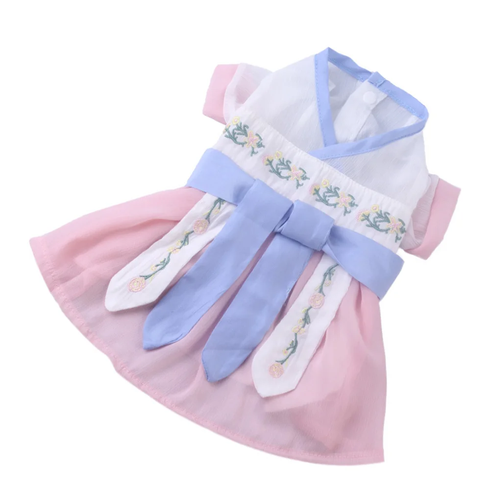 

1Set Chinese Style Cat Hanfu Skirt Pet Clothes Decorative Dress Durable Comfortable Dog Skirt for Relaxation Party