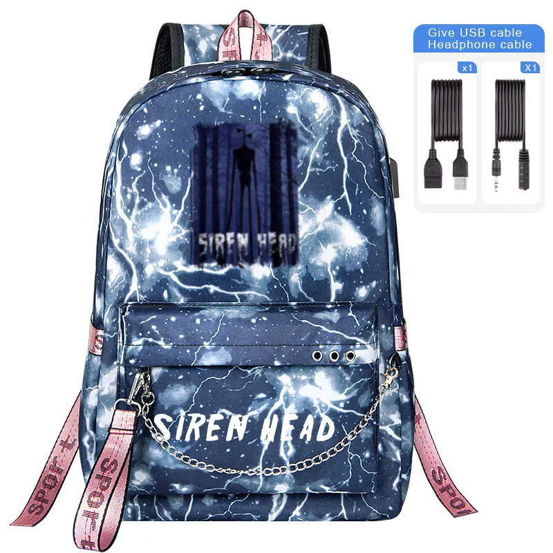 

Siren Head Girl Boy Backpacks Cartoon Сиреноголовый Print Children school bag Fashion Men Teenagers USB Laptop Shoulder Bag