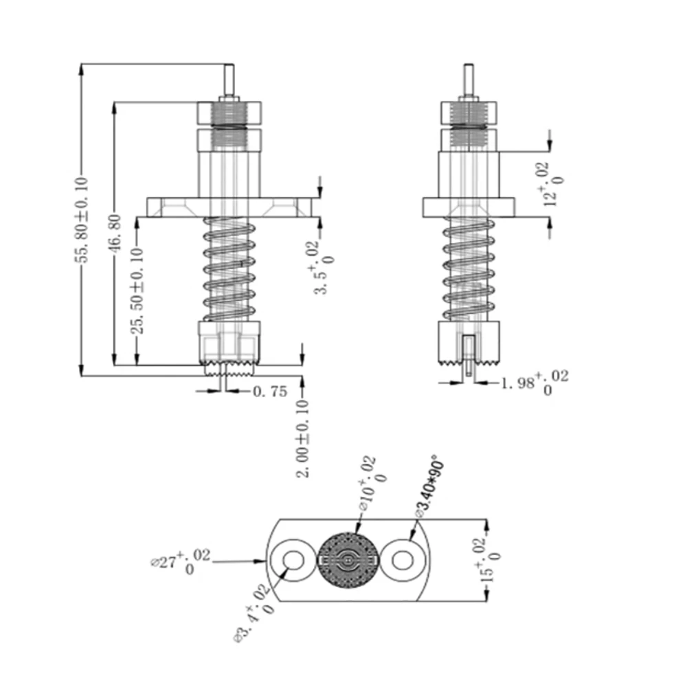 1pcs / 10pcs 30A Battery Test Probe 30A Spring 18650 Four Wire Charging capacitive Conversion Probe Cylindrical Battery Probe