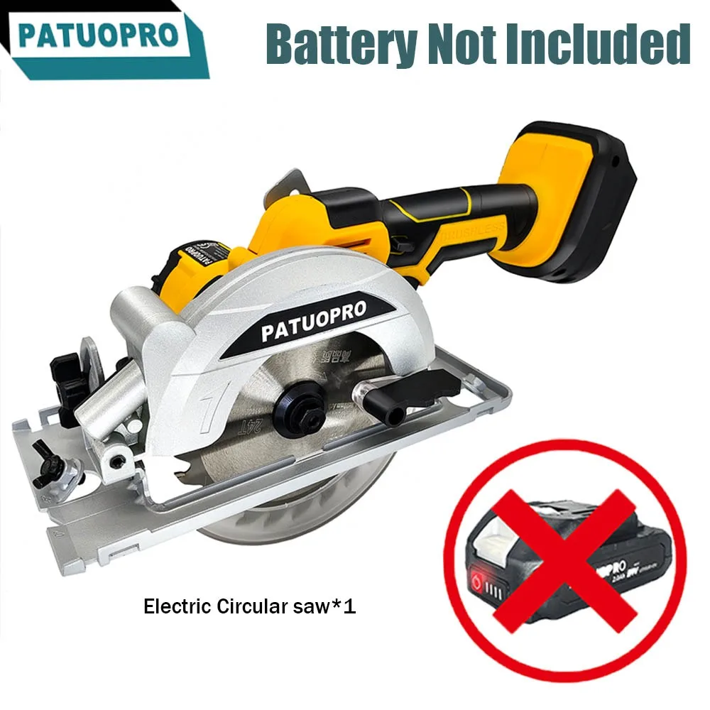 5Inch Cordless Brushless Mini Circular Saw With Rip Guide Vacuum Adapter Saw Blade Power Tool For Makita 18v Battery(No Battery) 