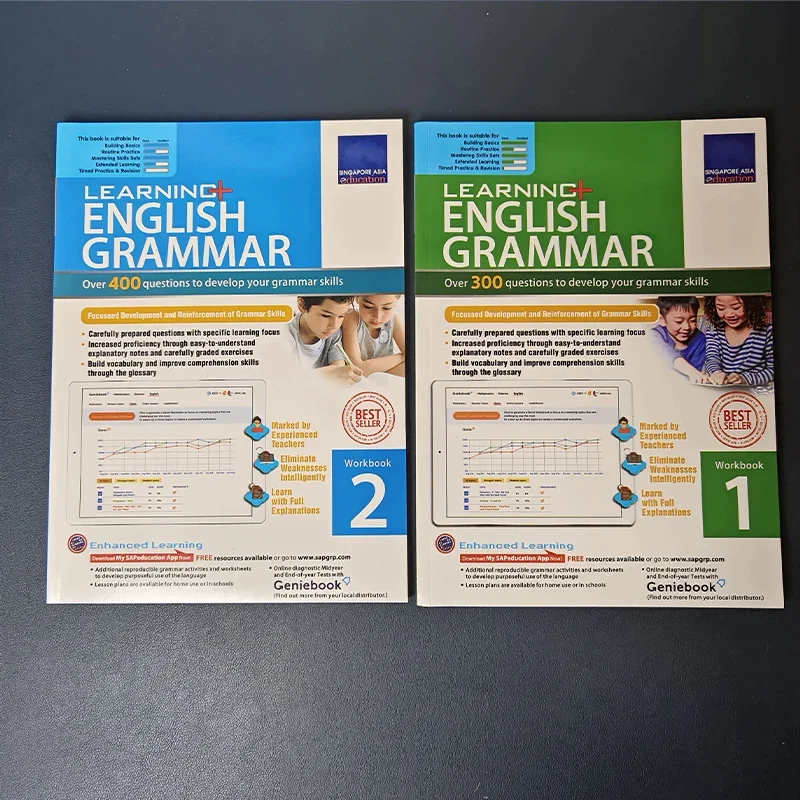 Learning English Singapore's Vocabulary Grammar Book 1-6 Grade SAP Workbook Primary School 8-12 Year Student Homework