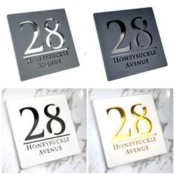 3D acrylic personalized customized modern family residence hotel outdoor house number DIY digital letter house number