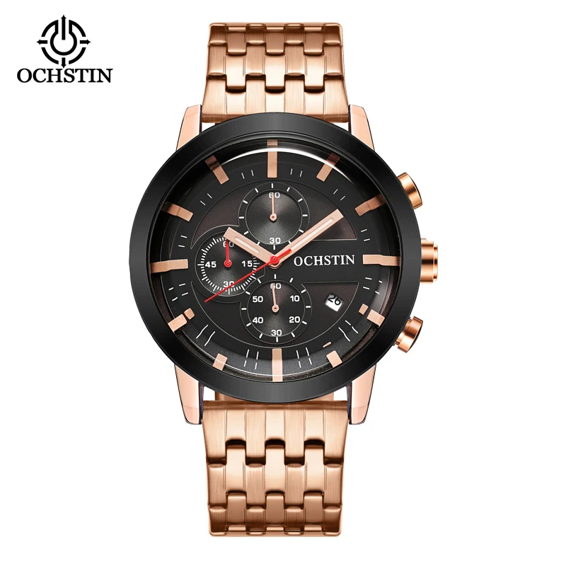 

Luxury top men's business watch shockproof waterproof calendar luminous steel band multifunctional watch friends lover gift