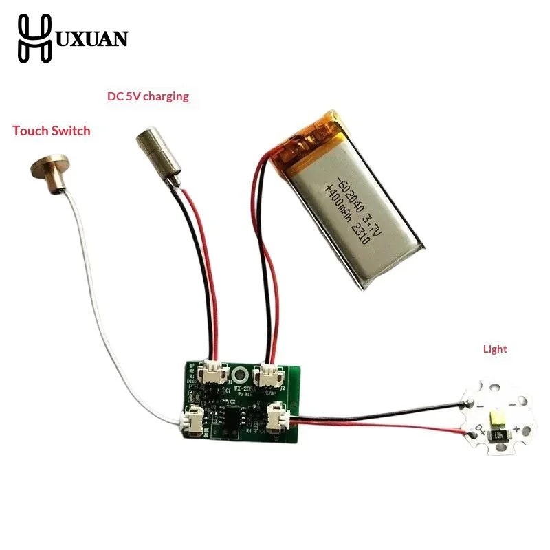 4Pcs LED Touch Switch 5V 2A Rechargeable Module for Customizable Home Lighting