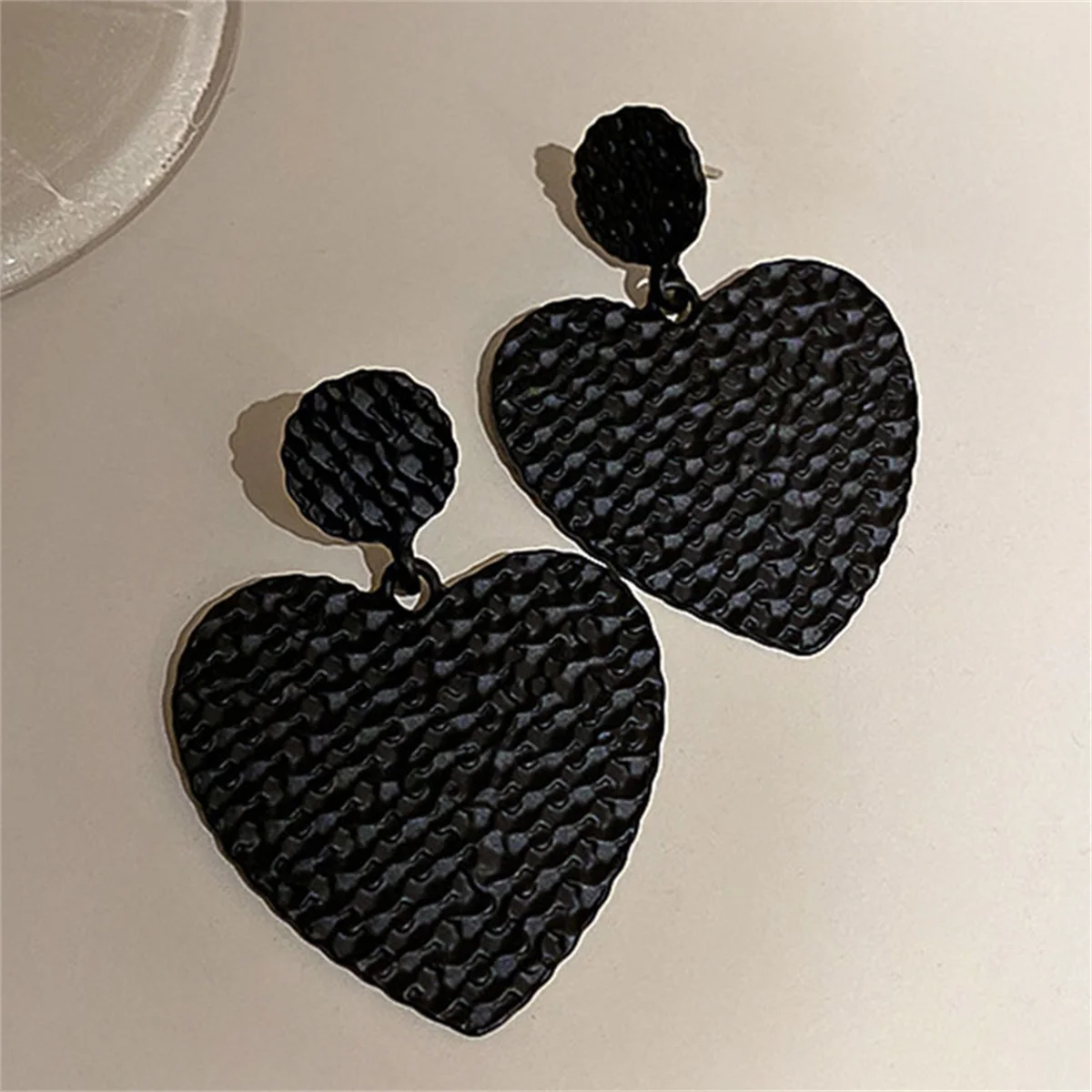 Vintage Punk Schwarz Farbe Blume Tropfen Ohrringe Für Frauen Übertrieben Gothic Geometrische Schmetterling Herz Flügel Ohrring Partei Schmuck – Detail 11