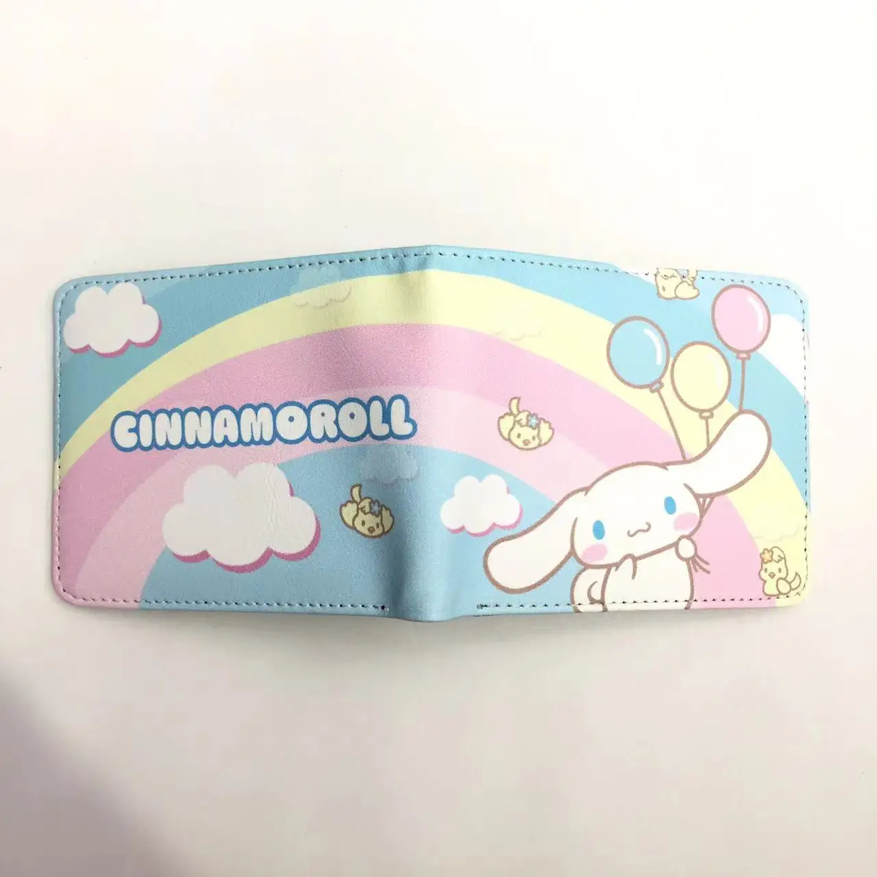 Sanrio Cartoon Wallet Cinnamoroll PU Leather Purse with Coin Pocket