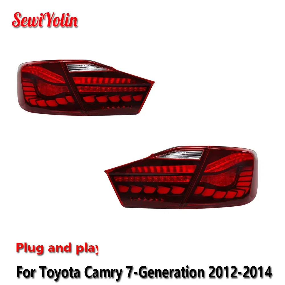 

Car LED Tail Light Accessories For Toyota Camry 7-Generation 2012-2014 Auto Rear Fog DRL Brake Turn Signal Lamp Plug and Play