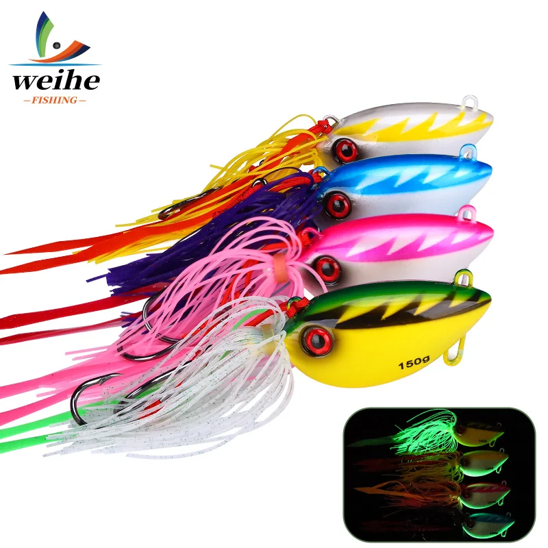 WEIHE 1 Stück WP39 Bleifischköder Hartköder 15 cm/150 g leuchtend für Meeresangeln und Bootsangeln