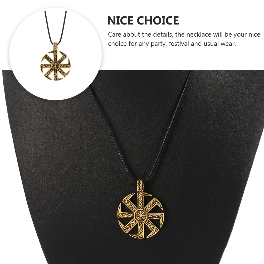 Pirata Rune Lega Uomo Donna Moda Moda Collana da uomo Chic Collo Collana a catena Catena unisex Antiruggine Non sbiadisce