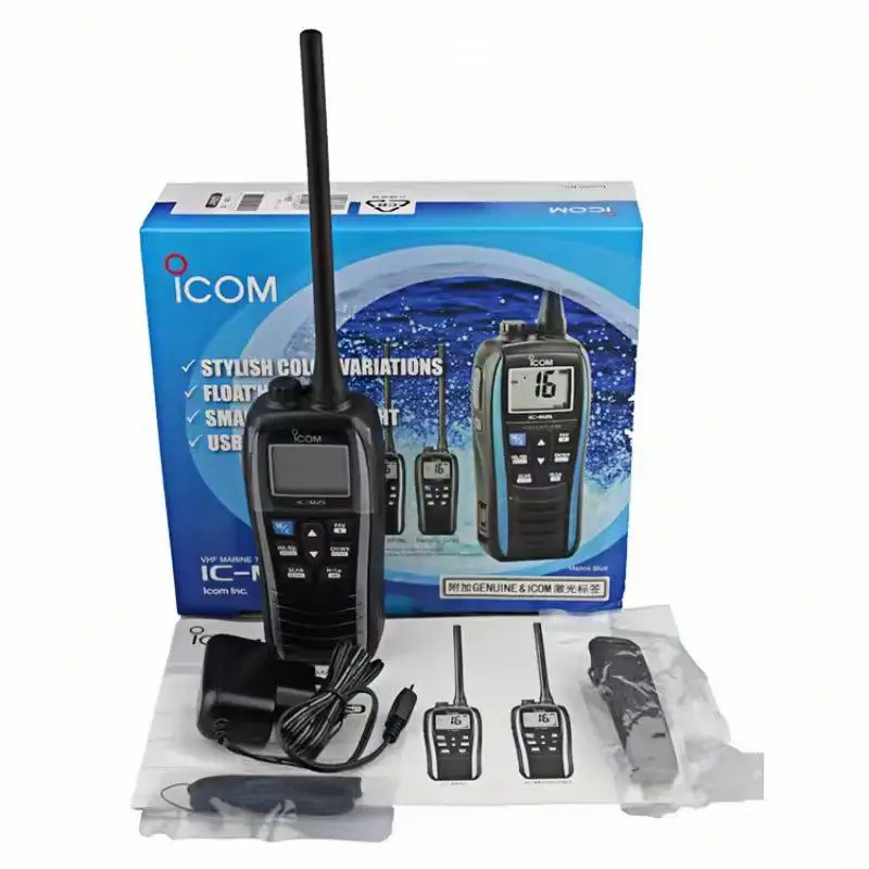 ใหม่ IC-M25 VHF Transceiver Marine วิทยุลอย IPX7 Sea Vessel walkie talkie IC M25 Two Way วิทยุมือถือกันน้ํา intercom