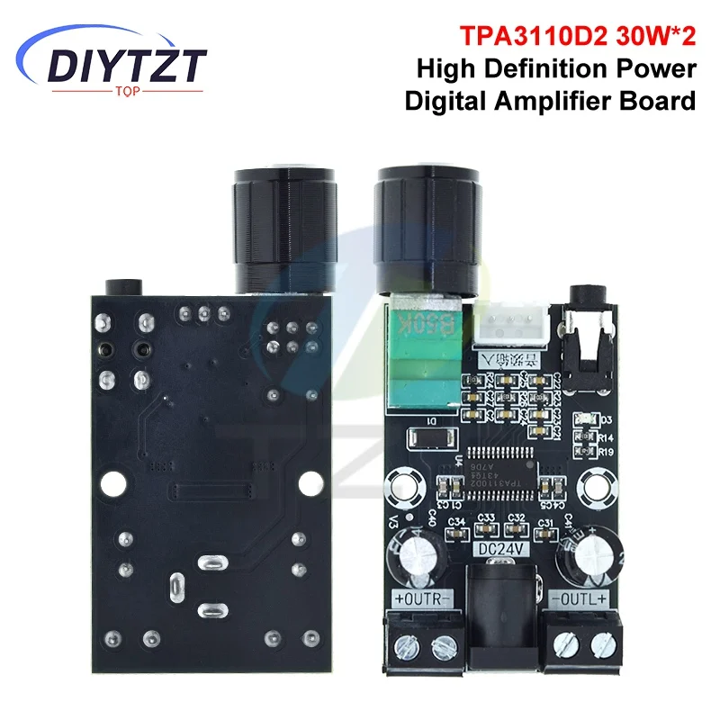 DIYTZT 1PCS XH-A240 DC8-26V TPA3110D2 Audio Amplifier Board Module 30W+30W Universal HD Small Digital Amplifier Board