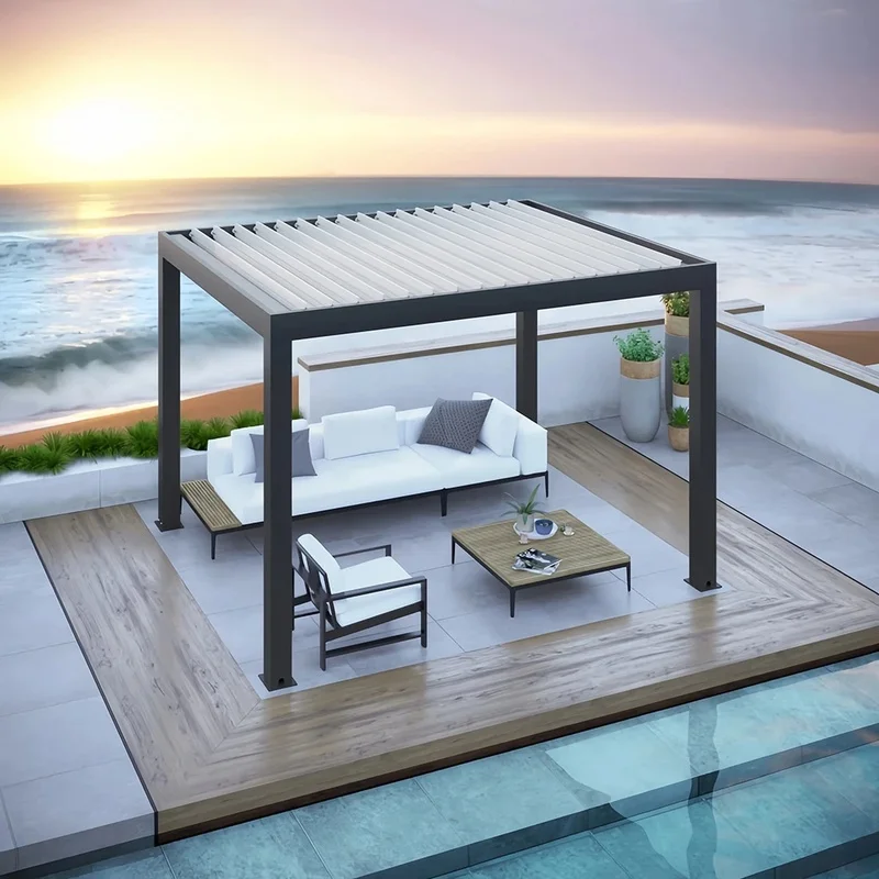 Hot Selling Popular Style Pergola Classical Aluminium Pergola Sustainable Roof Pergola