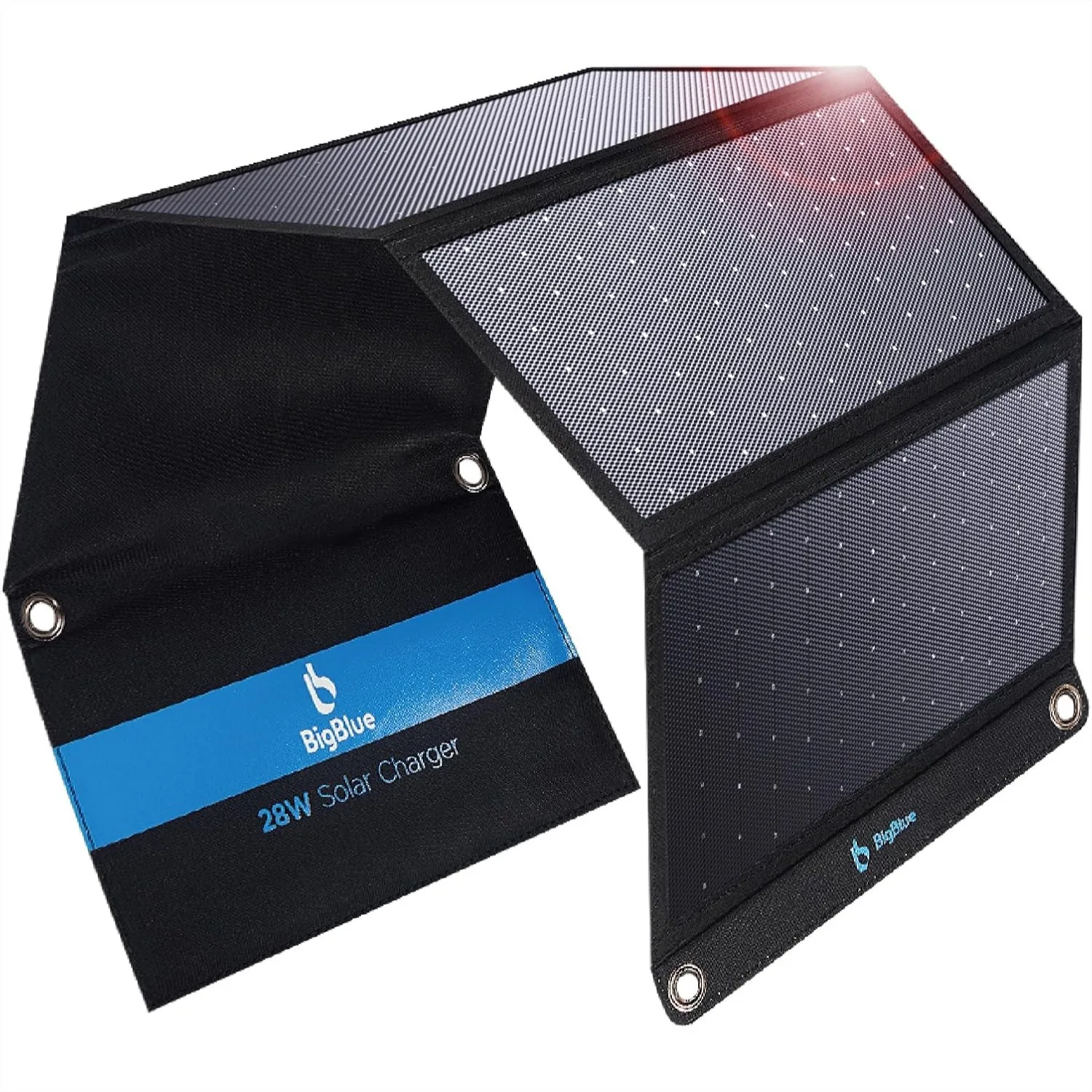 

28W Solar Panel Charger with Dual USB-C & USB-A, Portable for Camping, Hiking, Emergency Power