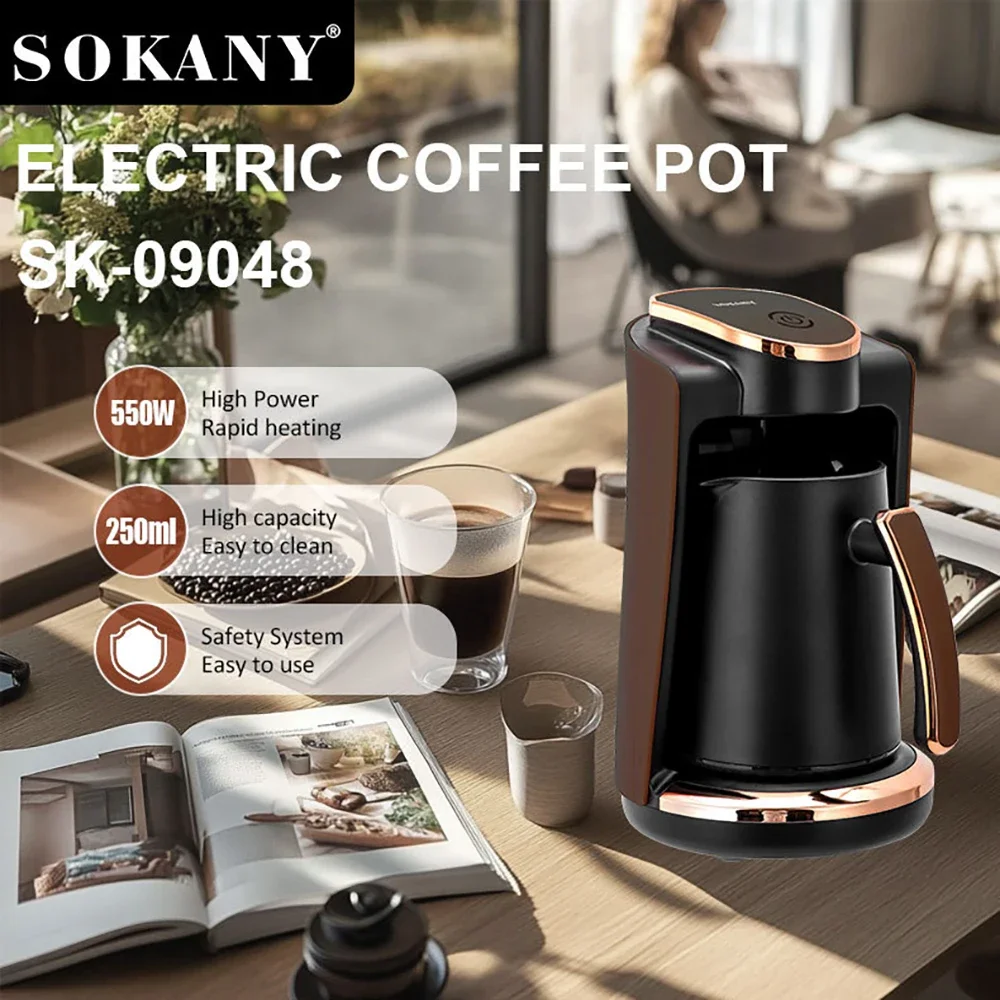 Турецкий кофейник — бархатная плита, вспениватель молока, делает вкусный турецкий и греческий кофе, идеально подходит для путешествий