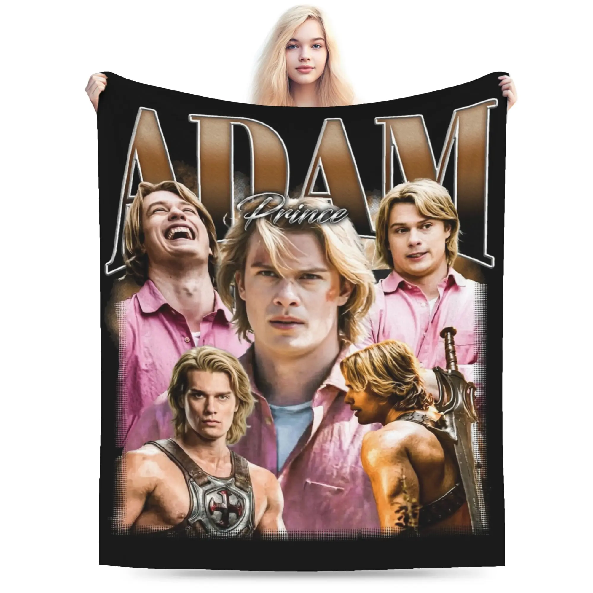 Nicholas Galitzine as Adam Prince Vintage 90s Blanket Flannel Print  Breathable Super Soft Throw Blanket for Bed Office Quilt