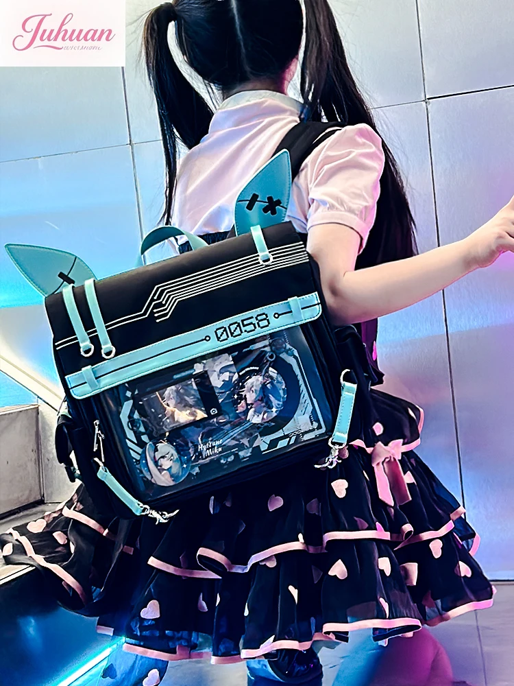 Japanese Original Rabbit Transparent LTA Bag Ba Ji Two-dimensional Backpack Female Versatile Large-capacity Student Schoolbag