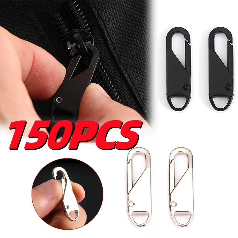 

150PCS Zipper Slider Puller Instant Zipper Repair Bag Replacement Bad Buckle Travel Bag Suitcase Zipper Head DIY Sewing Craft