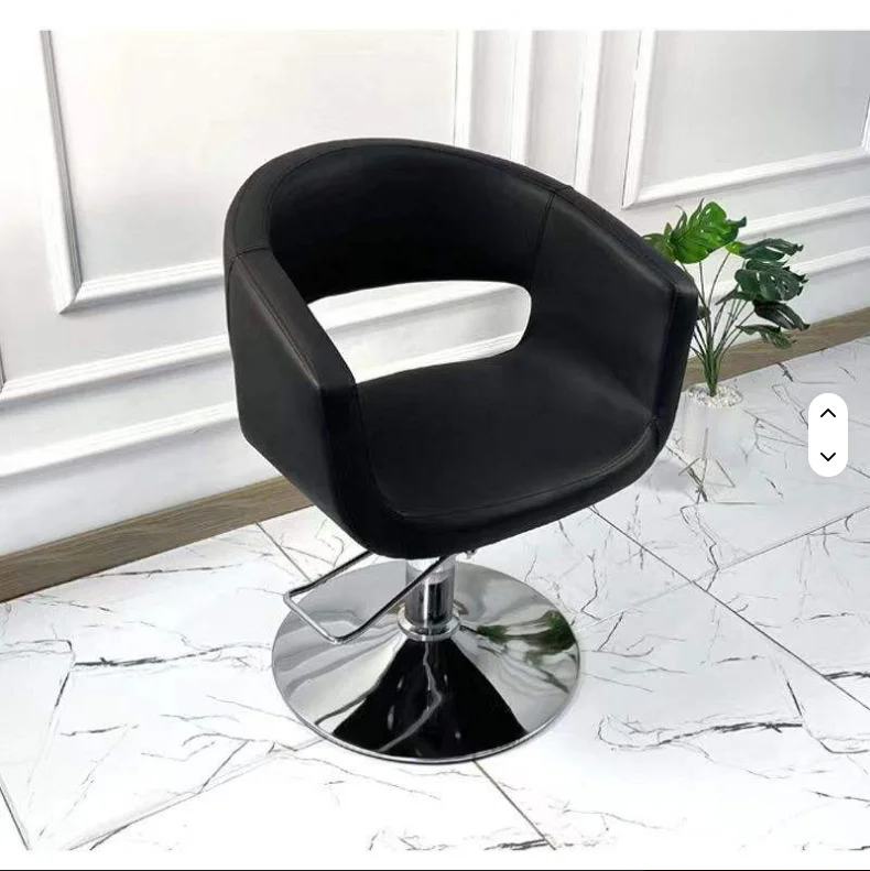 2025 L Salon Hairdressing Metal Chair Cutting Hair Color Hair Lift Simple Leather Can Be Placed Upside Down Barber Chair