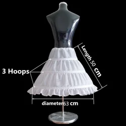 New Flower Girl 3-Hoop A-Line Crinoline Petticoat Underskirt Children  For Flower Girls pageant Party Dress