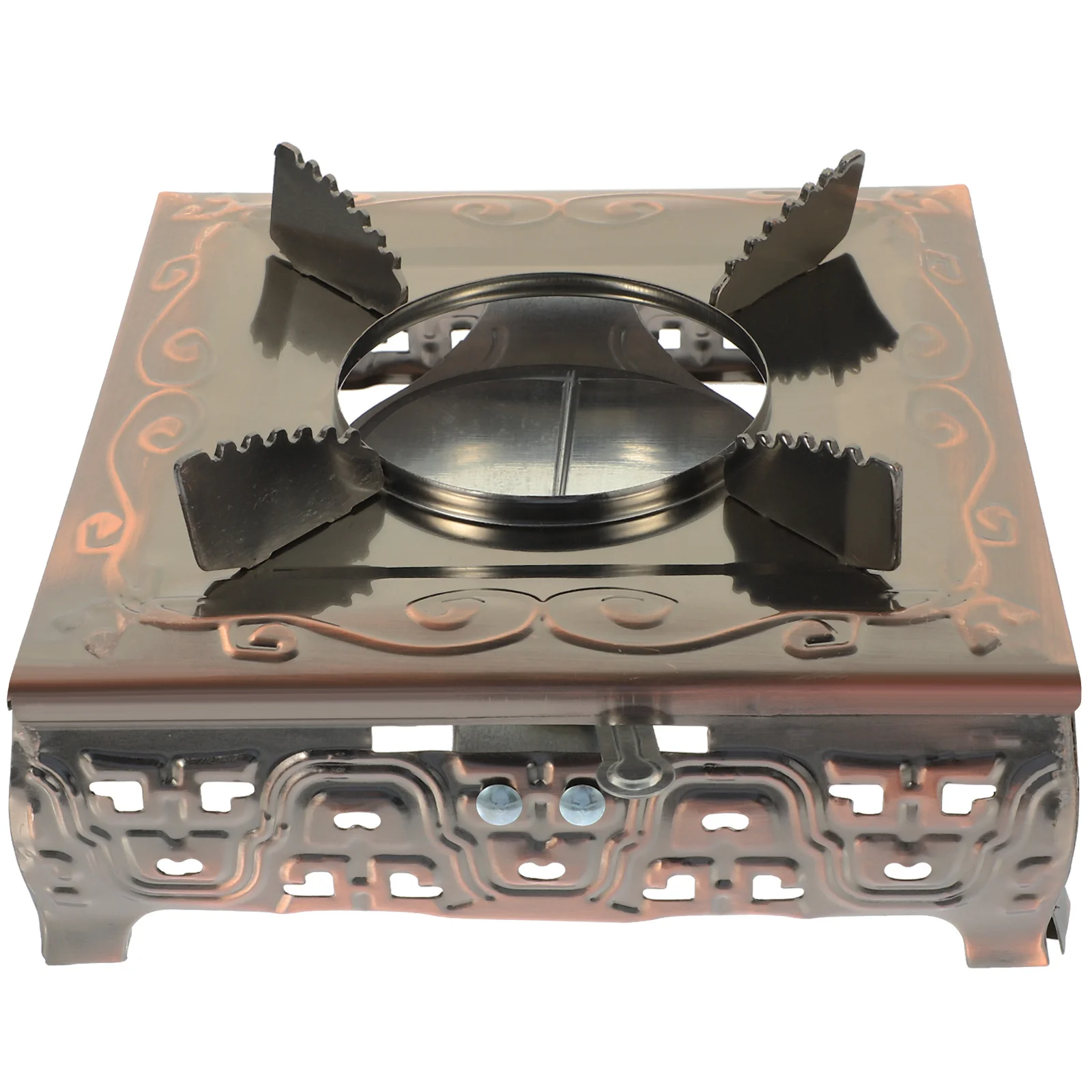 موقد صغير محمول من الفولاذ المقاوم للصدأ للتخييم في الهواء الطلق، موقد طبخ خفيف الوزن ومتعدد الوظائف، عملي