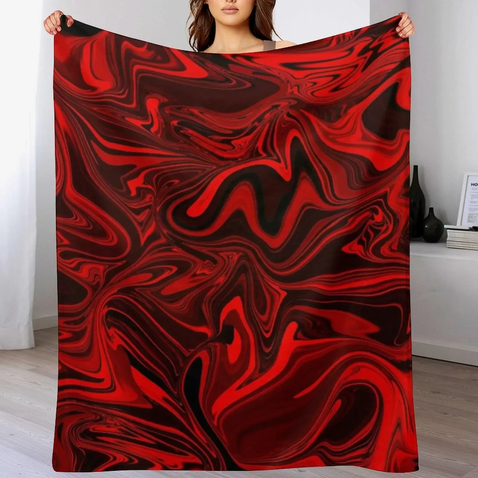 

Scary Red Swirl Throw Blanket Soft Warm Blanket Gift for Grandparents