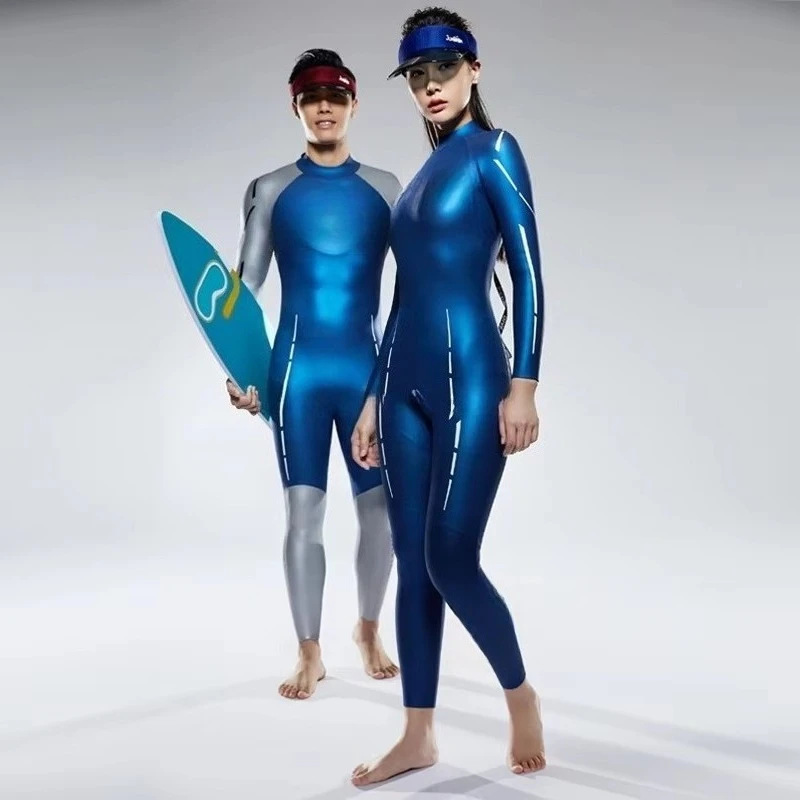 2-3.5mm Long Sleeve Super Stretchy Two Piece Color Combination Women Man Freediving Wetsuit