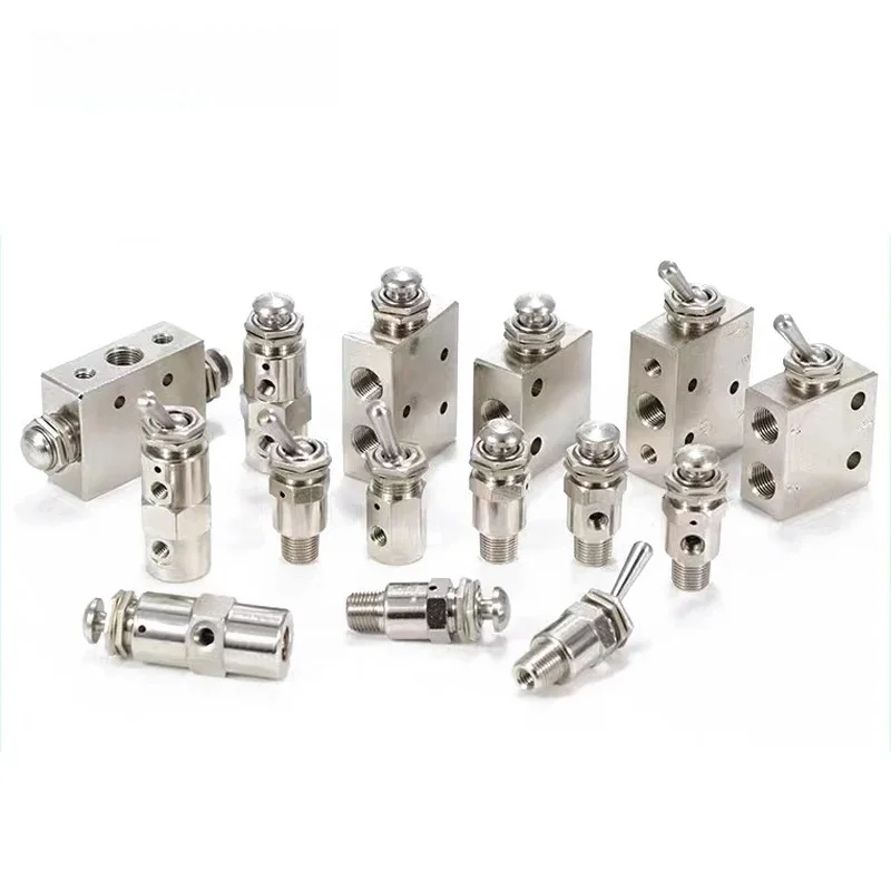 Pneumatic Mechanical Valve 2 Position 5 Way Toggle Switch TAC2-41V 31V 41P 31P TAC-4V 4P 3P 3V TV-3S Air Control Valve