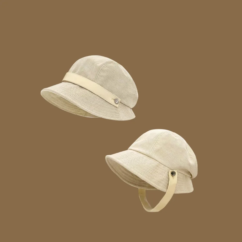 

Vintage Wide Brimmed Corduroy Bucket Hat Retro Vintage Solid Color Fisherman Caps Casual Warm Warm Basin Hat Outdoor Travel