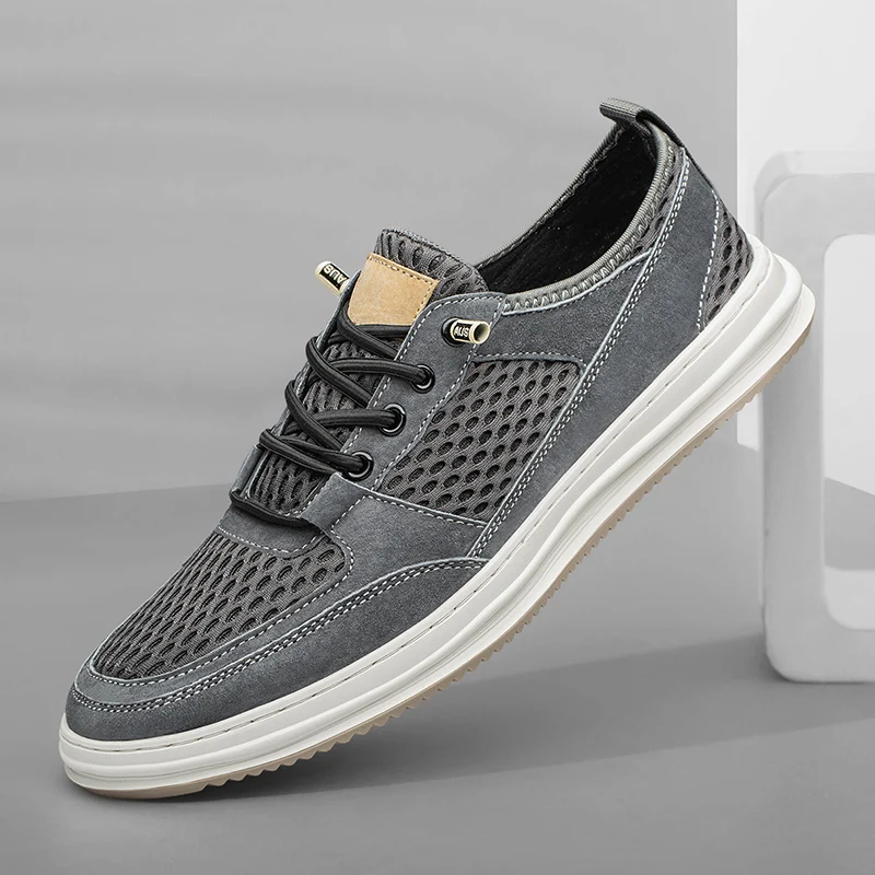 Summer 2023 Classics Men's Casual Shoes Fashion Skateboard Flats Retro Men Leisure Shoe Breathable Air Mesh Walking Footwear