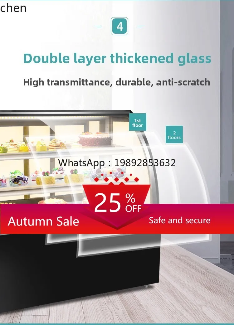 

ZZ Cake Cabinet Refrigerated Fresh-keeping Cabinet Commercial Dessert Freezer Air-cooled Desktop Display Cabinet