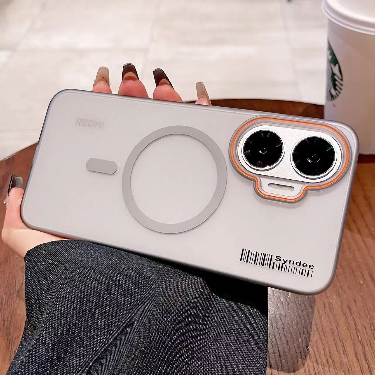 Funda rígida de PC ultrafina con diseño de código de barras, moderna y sencilla, para Xiaomi POCO X8 Pro Max X7 F8 Ultra F7 M8 Pro 5G Ice Fog, cubierta magnética