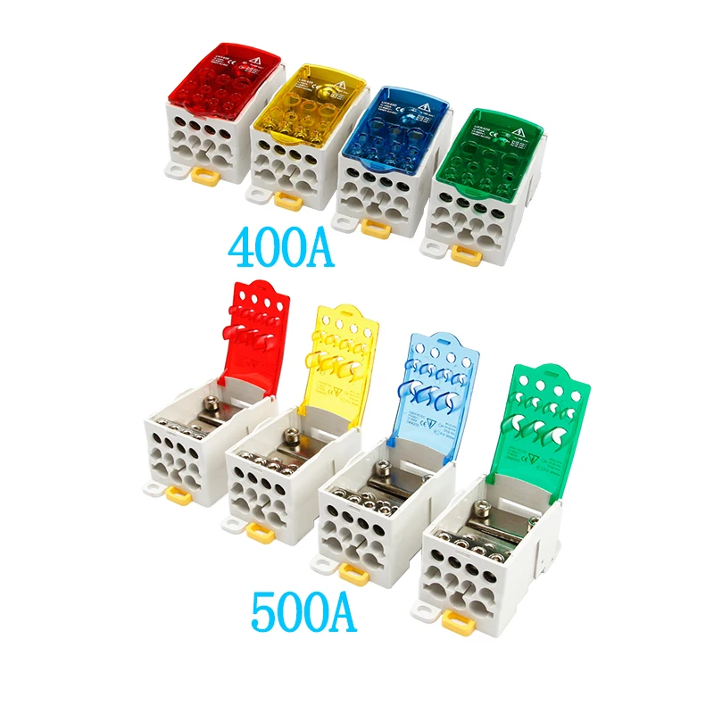 Distribution Box One In Several Out Power Wire Universal Electric Connector Junction Din Rail Terminal Block UKK 80A160A250A400A