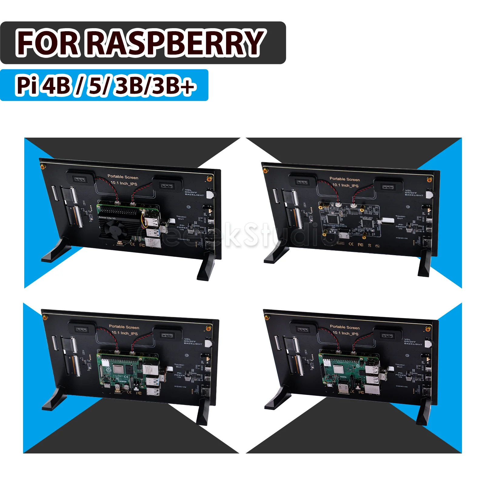 Imagem -05 - Wxga Capacitiva Touch Screen com Alto-falantes 10.1 1280x800 Mount Hole Raspberry pi