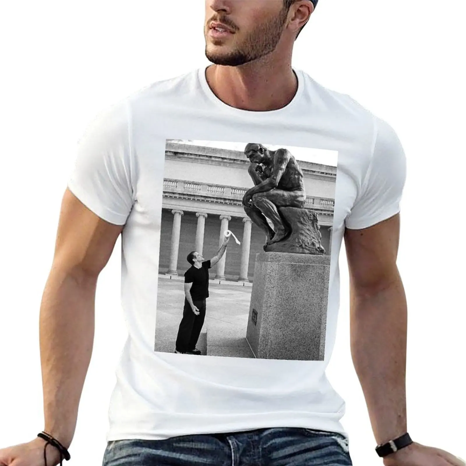 Pourquoi si sérieux? T-shirt classique à col rond en coton
