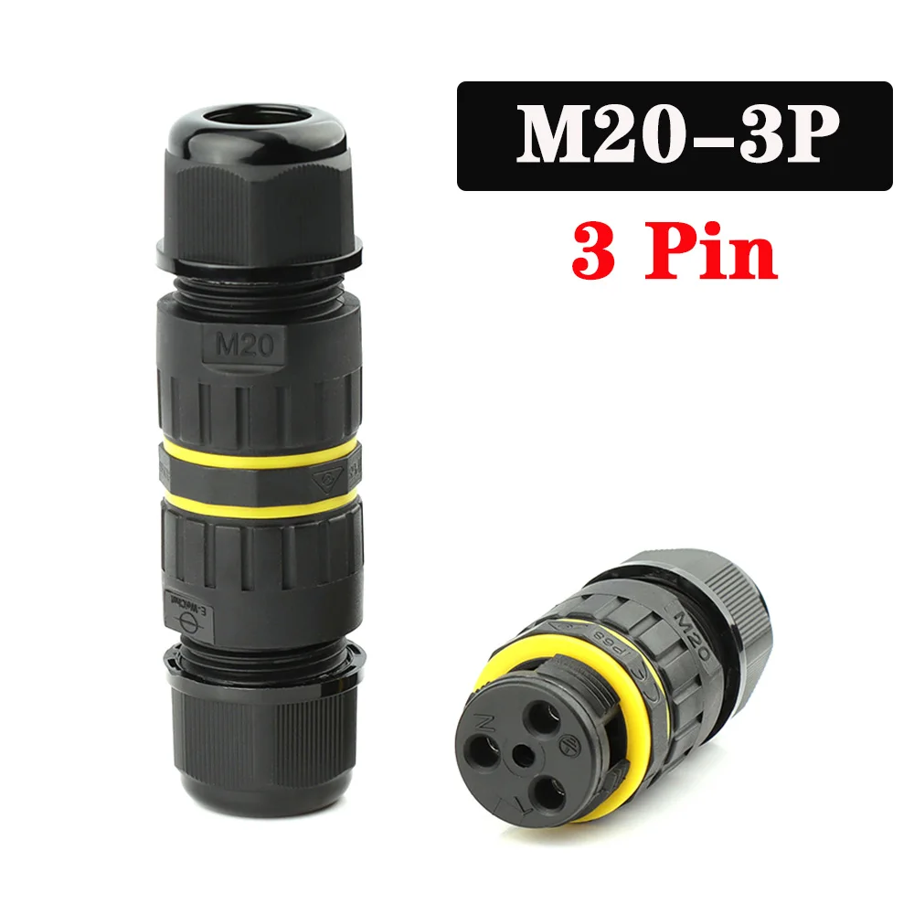 IP68 waterdichte connector 2 3 4 5-pins kabel Draadwartel Mouwconnectoren snelle schroefaansluiting Outdoor waterdichte terminal