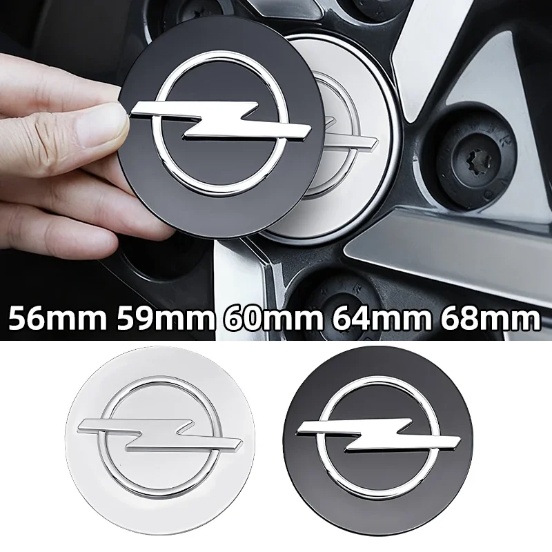 4er-Set 56mm 59mm 60mm 64mm 68mm Radnabenkappen Logo Emblem Abdeckung für Opel Insignia Astra J H G F Corsa Zafira Tigra