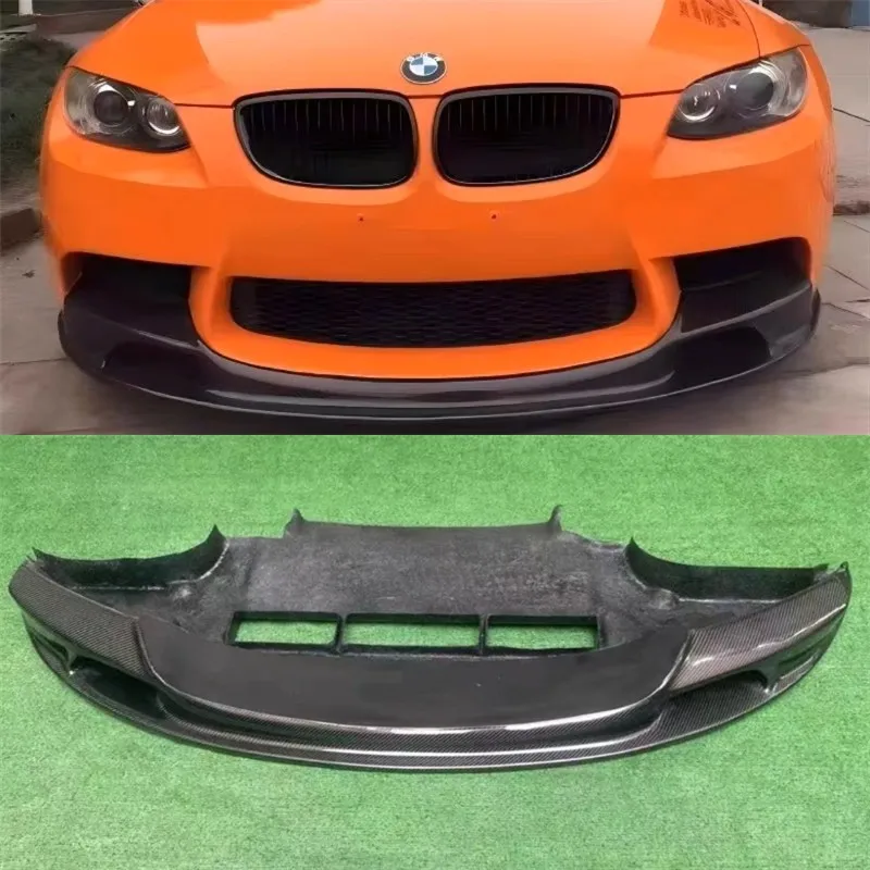 

Для BMW E92 E90 E93 M3 2006-2013 Передняя губа из настоящего углеродного волокна Передний бампер Нижняя губа под спойлер Сплиттер Аксессуары Кузовный комплект