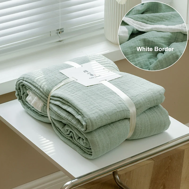 Cotton Gauze Towel Blanket Lightweight Summer Air-conditioner Quilt Washable Portable Home Travel Blanket