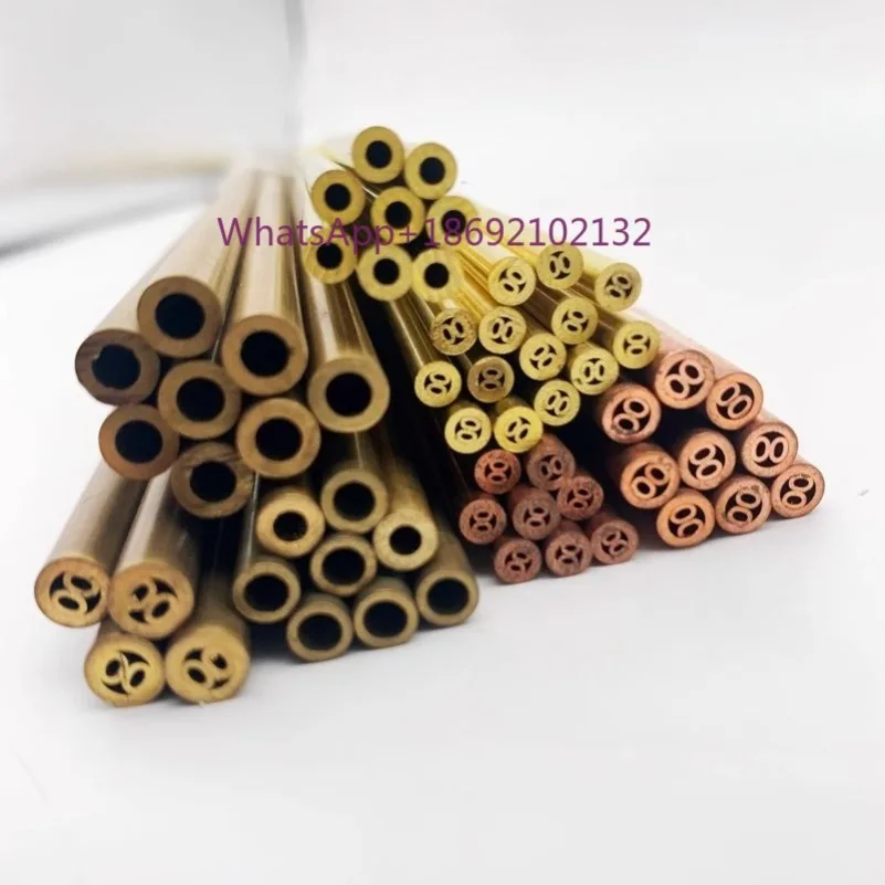 EDM Tube,Multi Channel 0.5mm,1 Mm - 6 Mm High Precision Multi-Hole Electrode Tube, Brass Copper Tube for EDM Precision Machining