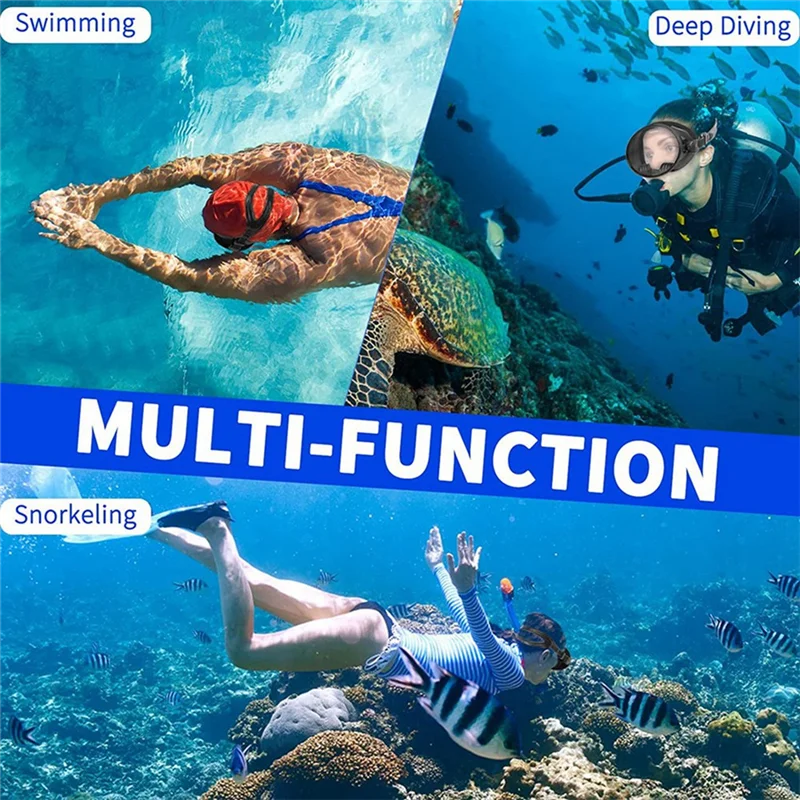 B74A HD Field Of Vision Diving Goggles Waterproof Anti-Fog Explosion-Proof Silicone Goggles Retro Free Diving Masks Easy To Use