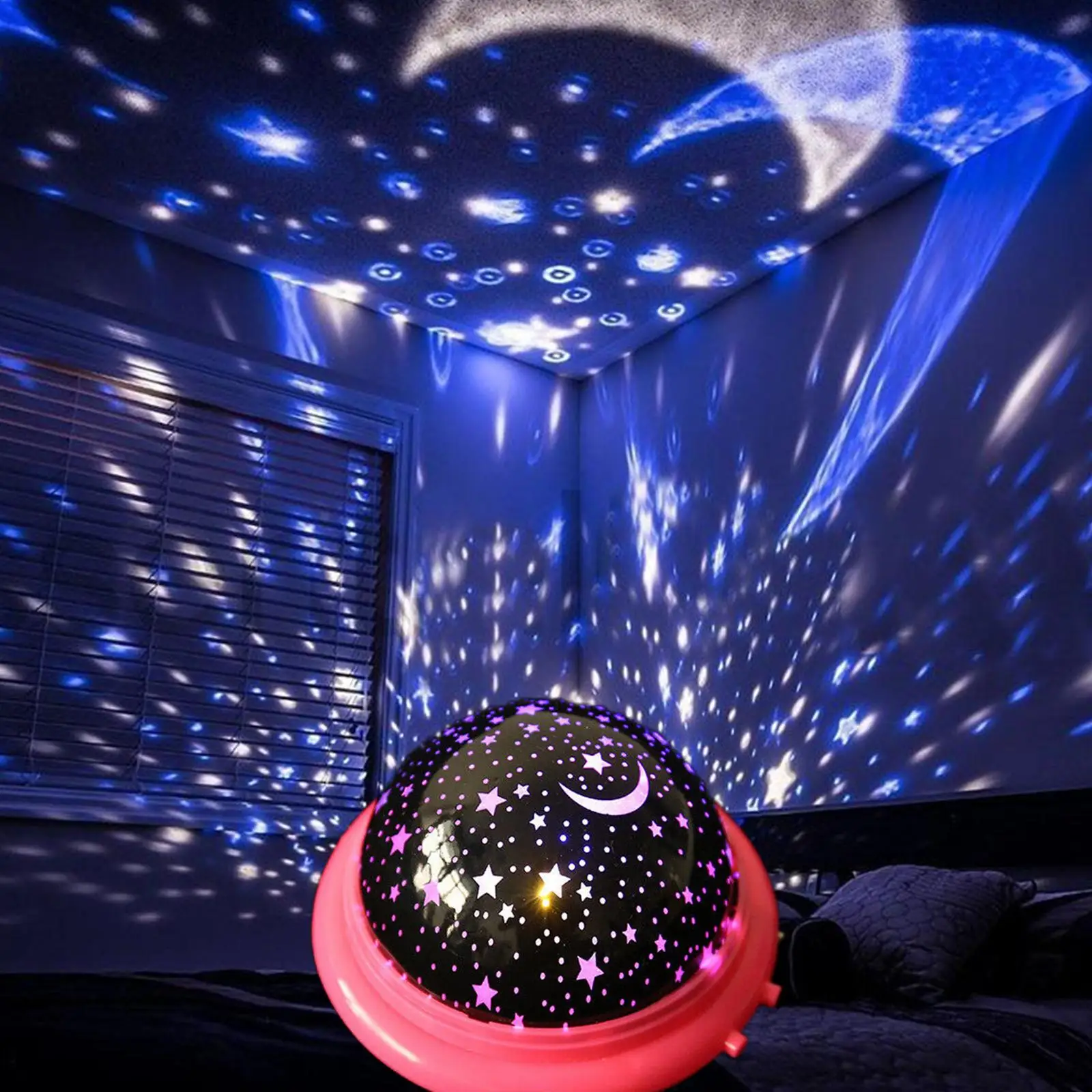 LED Night Light Usb Charging Star Moon Projector Night Light Atmosphere Accessories Bedroom Lighting Supplies Lamp N4H6