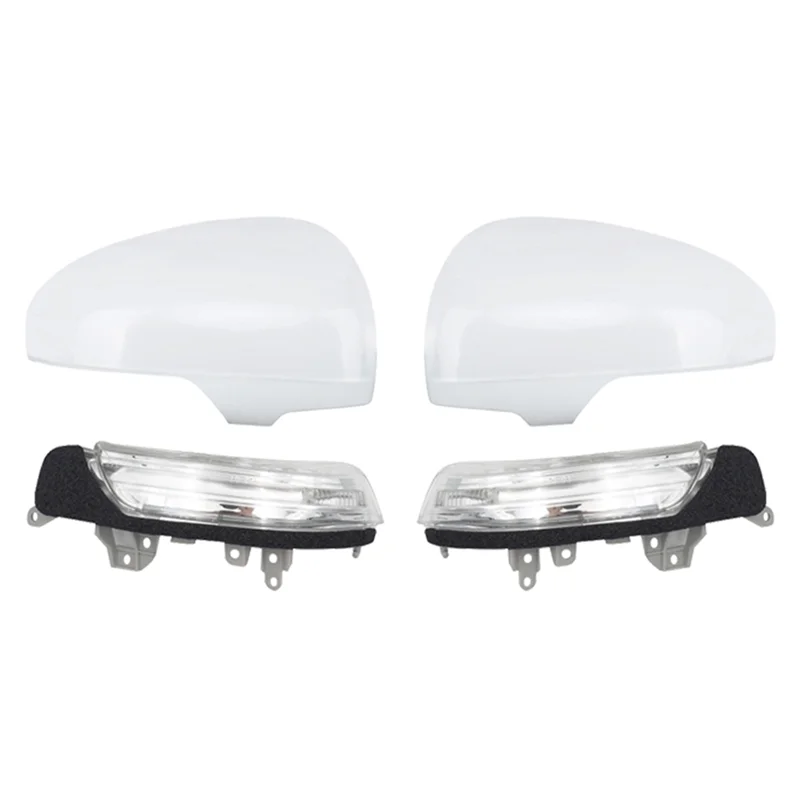 1Pair Car Rear View Mirror Cover Cap with Turn Signal Flashing for Toyota REIZ Prius 2010 2011 2012