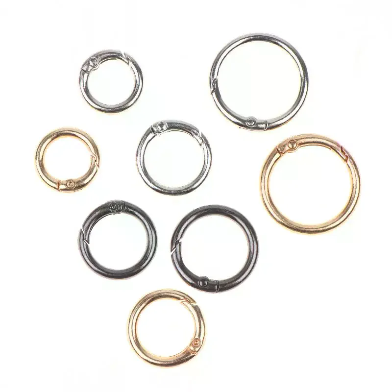 10Pcs 20/24/26/30MM Metal Spring Buckles Carabiner Hooks Handbag Clasp Zinc Alloy Keyring Snap Gate O Ring Camping Clasp