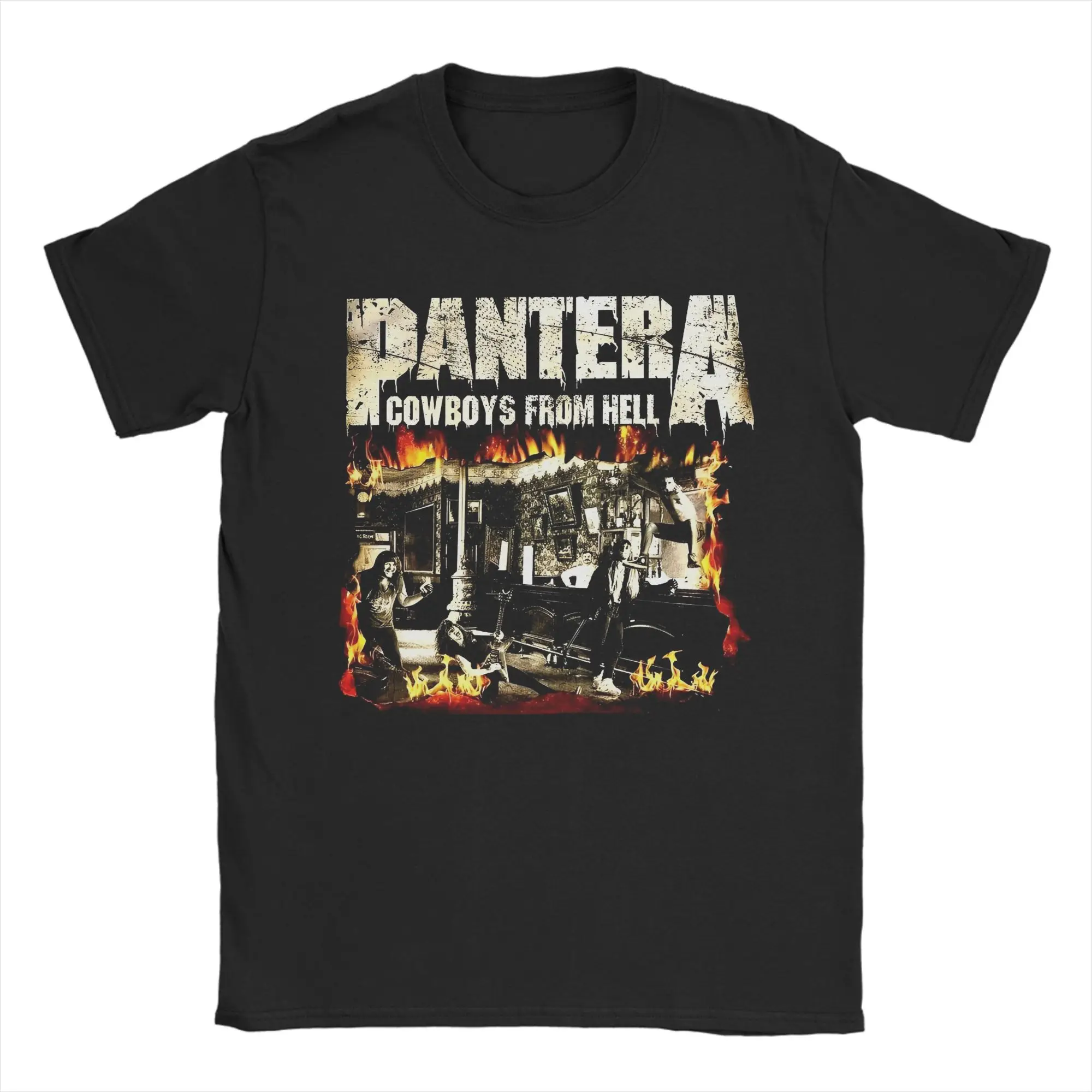 

Men's T-Shirt Metal Band Rock Music Pantera T-Shirts Hippie Summer Tee Shirt Awesome Casual Cotton Tops Plus Size 5XL