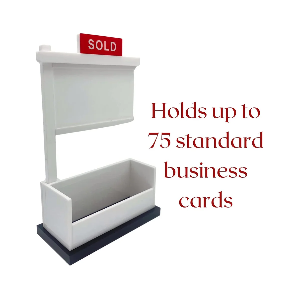 Sold Sign Real Estate Business Card Holder for Realtor Display Your Own Personalized Business Cards Real Estate